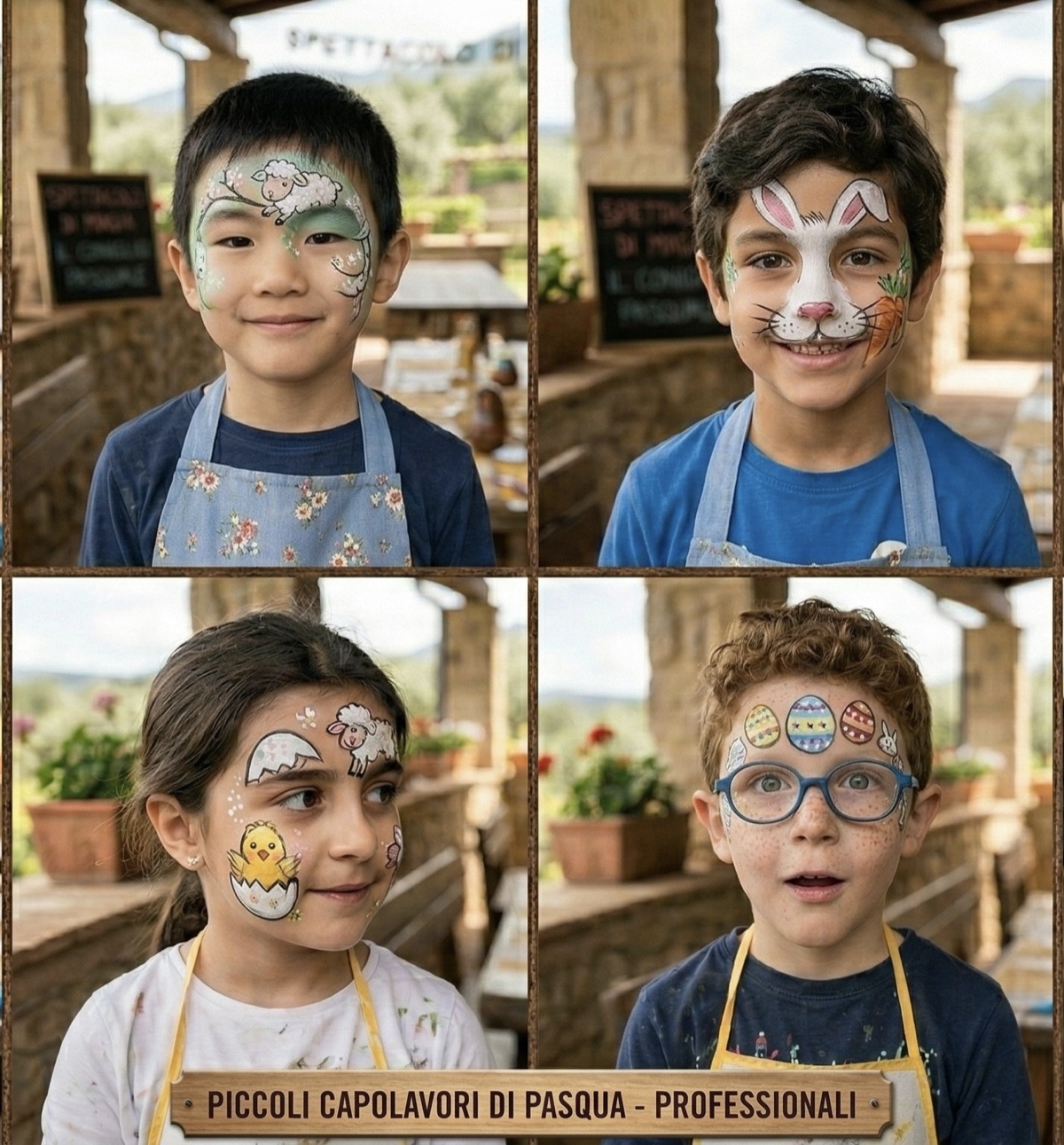 Truccabimbi professionale a tema Pasqua per bambini
