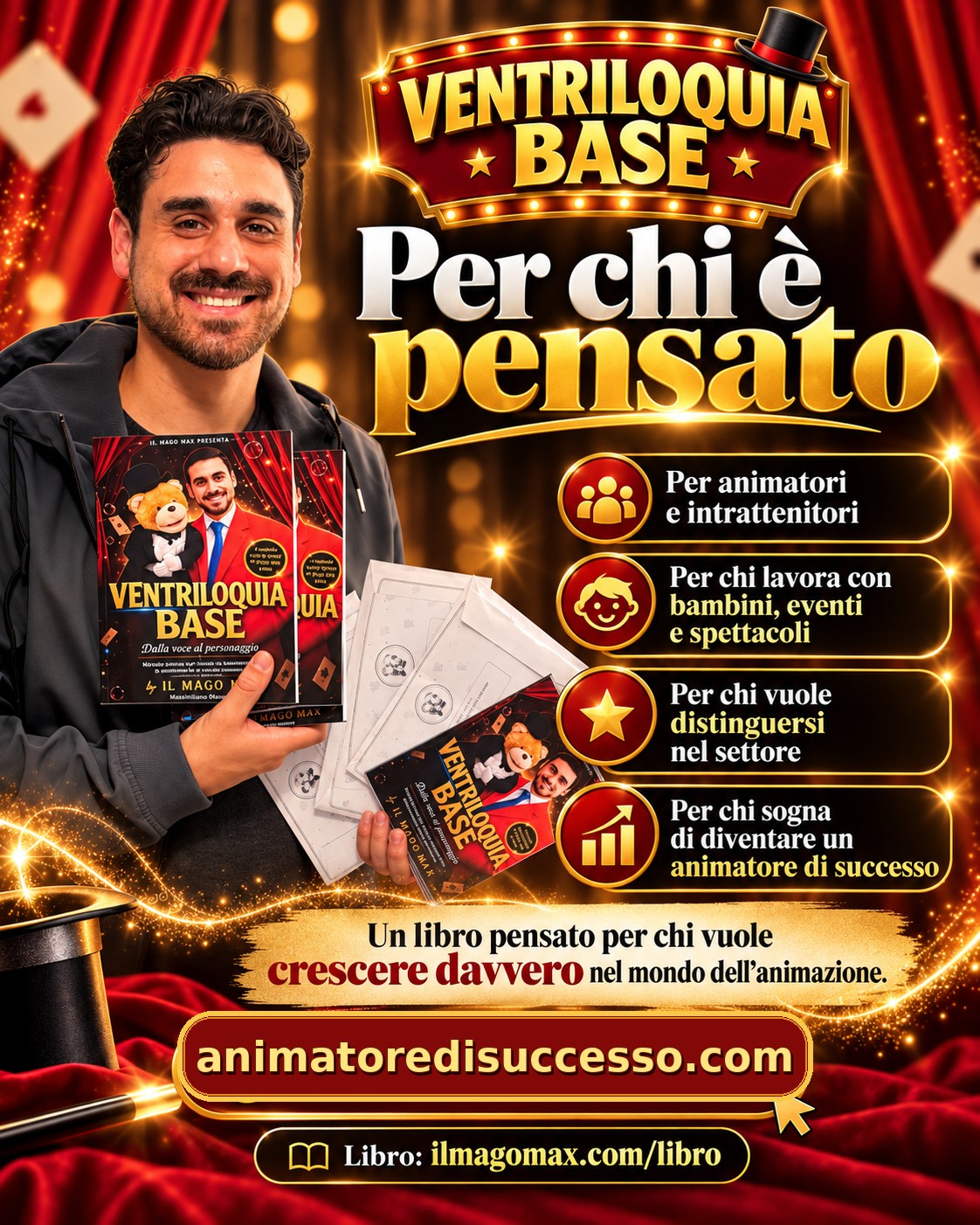 Per chi è pensato Ventriloquia Base: animatori, intrattenitori, chi lavora con bambini ed eventi
